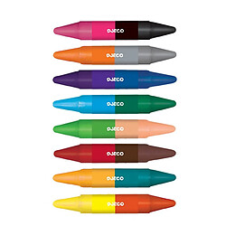 Djeco 8 crayons cire double cotes