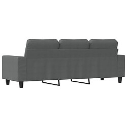 Maison Chic Canapé à 3 places,Canapé droit,Sofa de Salon,Banquette Gris foncé 180 cm Tissu -GKD503393 pas cher