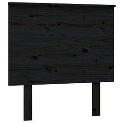 Maison Chic Tête de lit scandinave,Meuble de chambre Noir 79x6x82,5 cm Bois massif de pin -MN74077