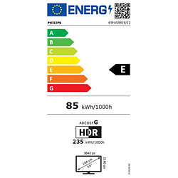 TV intelligente Philips 65PUS8919 4K Ultra HD 65" LED HDR AMD FreeSync