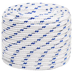 vidaXL Corde de bateau Blanc 16 mm 100 m Polypropylène