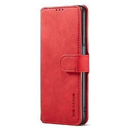 Etui en PU DG.MING anti-chocs avec support, rouge pour votre OnePlus Nord N200 5G