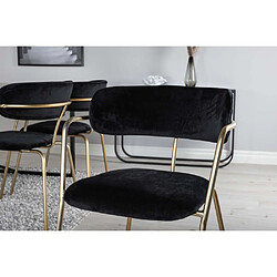 Venture Home Fauteuil en métal et velours Arrow (Lot de 2) noir et cuivré.