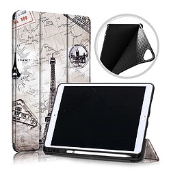 Etui en PU impression avec support tripliure et porte-stylo la tour pour votre Apple iPad 10.2 (2019)