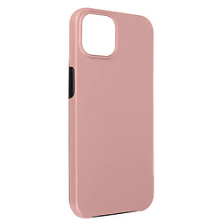 Avizar Coque iPhone 13 Pro Max Arrière Rigide rose gold et Avant Souple Transparent