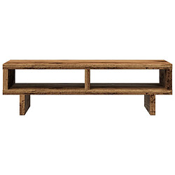 Avis vidaXL Support de moniteur vieux bois 50x27x15 cm bois d'ingénierie