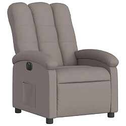 Avis vidaXL Fauteuil inclinable électrique Taupe Tissu