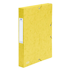 Chemise box Oxford 24 x 32 cm dos 4 cm - jaune - Lot de 10