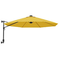 Helloshop26 Parasol d'extérieur mural 290 cm jaune 02_0008699