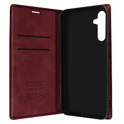 Avizar Pochette pour Samsung Galaxy A34 Portefeuille Support Clapet Magnétique Bordeaux