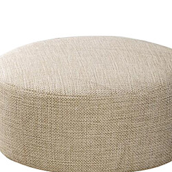 Recouvrement de tabouret en lin avec tissu 2xround, housse de tabouret en bois beige 28x13cm pas cher