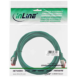 Avis Câble de raccordement InLine® S / FTP PiMF Cat.6 PVC CCA 250 MHz, vert, 1 m