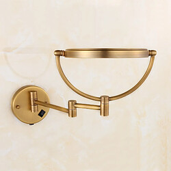 Acheter Universal Miroir de salle de bains en laiton antique 1x3 loupe éclairage mural LED cosmétique éclairage pour femmes miroir | loupe salle de bains | miroir de salle de bain miroir en cuivre(Le cuivre)