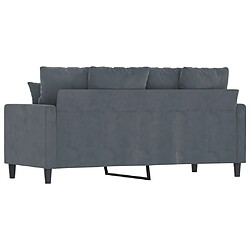 Maison Chic Canapé à 2 places,Sofa de Salon,Canapé droit Gris foncé 140 cm Velours -GKD397174 pas cher