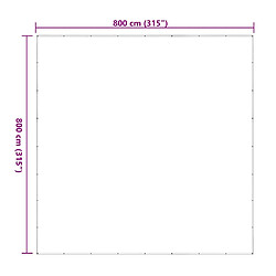 Acheter vidaXL Bâche transparente avec œillets 8x8 m polyéthylène