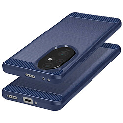 Avizar Coque pour Honor 200 Pro Souple Effet Carbone et Brossé Bleu Nuit