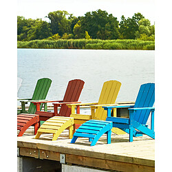 Beliani Chaise de jardin ADIRONDACK Bois d'ingénierie Jaune