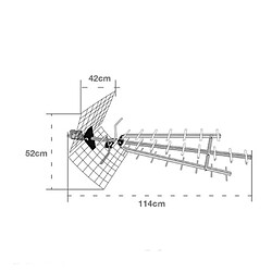 METRONIC 415049 Antenne dexterieur trinappe amplifiee 57 dB