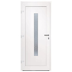 Avis vidaXL Porte d'entrée Blanc 88x200 cm PVC