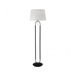 Searchlight Lampadaire Jazz Plastique,velours,acier doux Argent satiné, blanc,Noir 1 ampoule 139,5cm