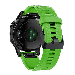 Bracelet en silicone sport avec boucle noire vert pour votre Garmin Fenix 5