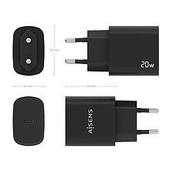 Avis Chargeur mural Aisens A110-0753 Noir 20 W (1 Unité)