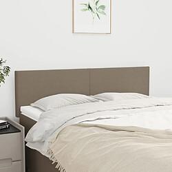 vidaXL Têtes de lit 2 pcs Taupe 72x5x78/88 cm Tissu