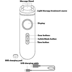 Acheter Chrono Instrument de beauté hydratant blanchissant polissage de l'acné lignes fines instrument de beauté électroporation par radiofréquence électroporation importée rajeunissement des photons réparation polissage(Blanc)