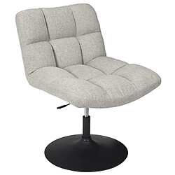 The Home Deco Factory Fauteuil pivotant en tissu Anton Gris clair. pas cher