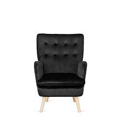 Vivaldi Fauteuil SANTOS Noir Velours