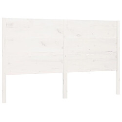 vidaXL Tête de lit Blanc 126x4x100 cm Bois massif de pin