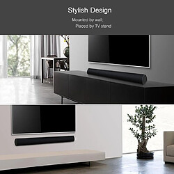 Universal Haut-parleur TV 80W Haut-parleur Bluetooth Home Cinema System 3D Surround Sound Bar Subwoofer Audio Remote Control Wall Installation | (Noir)