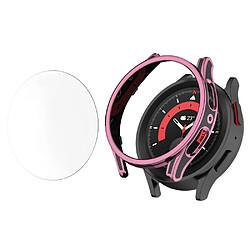 Coque en TPU anti-chute pour votre Samsung Galaxy Watch 5 44mm/Watch4 44mm - noir/rose