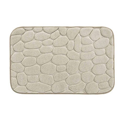 Douceur D'Interieur Tapis de bain à mémoire de forme Galet - 50 x 80 cm - Naturel