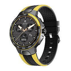 Montre connectée pour homme avec cardiofréquencemètre, chronomètre, calories, moniteur de sommeil, étanche IP68 pour Android iOS (jaune)