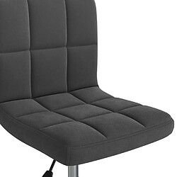 Acheter vidaXL Chaise pivotante de salle à manger Noir Velours