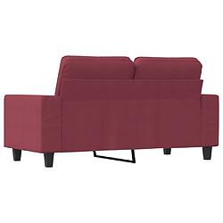 Acheter vidaXL Canapé à 2 places Rouge bordeaux 120 cm Tissu