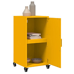 Avis vidaXL Buffet jaune moutarde 36x39x72 cm acier