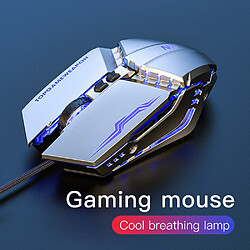 Universal Souris gaming filaire 7 boutons 3200 dpi usb silencieuse souris pc gamer souris ergonomique silencieuse avec rétroéclairage coloré pour pc portable