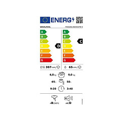 Lave-linge séchant hublot 9kg 1400 tours/min blanc - FFWDCB964369SVFR - WHIRLPOOL