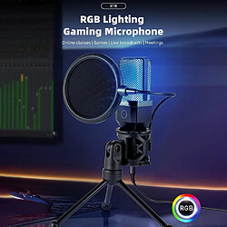 Acheter Yonis Microphone Gaming RGB Avec Réduction De Bruit