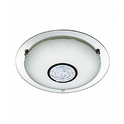 Searchlight Plafonnier salle de bain ip44 led 31cm chrome miroir halo