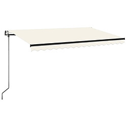 vidaXL Auvent rétractable automatique 450x350 cm Crème