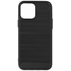 Avizar Coque iPhone 13 Pro Max Souple Coins Renforcés Carbone Effet Brossé Noir