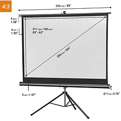 Ecran de projection sur pied celexon Economy 211 x 160 cm