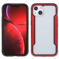 Coque en TPU + acrylique, antichoc, hybride noir/rouge pour votre Apple iPhone 13 6.1 pouces