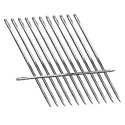 12 pièces Robuste Broches Perruque 6cm Droite Aiguilles Set pour Tricoter À Coudre Perruques Outil Modélisme