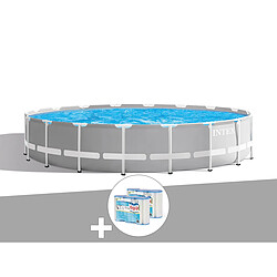 Kit piscine tubulaire Intex Prism Frame ronde 5,49 x 1,22 m + 6 cartouches de filtration