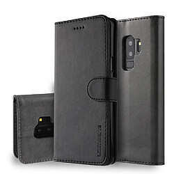 Wewoo Housse Coque Pour Galaxy S9 Plus LC.IMEEKE Calf Texture en cuir à rabat horizontalavec support et fentes cartes et portefeuille noir