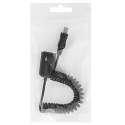 Avis Wewoo Câble noir Mini USB 5 broches vers USB 2.0 spiralé / ressort avec fonction OTG, Longueur: 22cm peut être rallongé 85cm